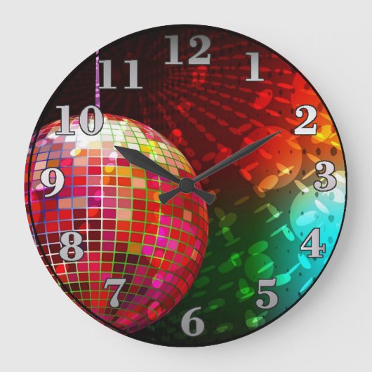 Horloge Disco Night Retro 70's Disco Ball (Recto)