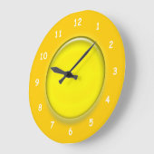 Horloge - Disque 3D jaune (Angle)