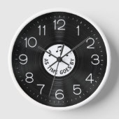 Horloge Disque vinyle LP noir (Recto)
