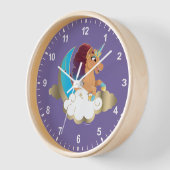 Horloge Divine la licorne | Lune et nuages (Angle)