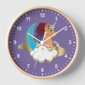 Horloge Divine la licorne | Lune et nuages (Recto)