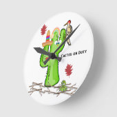 Horloge d'oiseaux de Cactus (Angle)