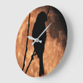 Horloge d'oiseaux de lune (Angle)