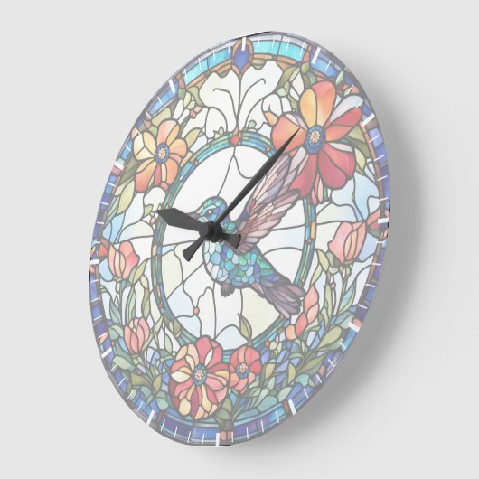 Horloge d'oiseaux en verre de colibri (pas de chif (Angle)
