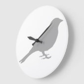 Horloge d'oiseaux gris (Angle)