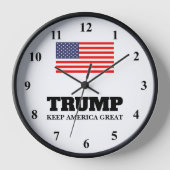Horloge Donald Trump Keep America Great US drapeau drapeau (Recto)