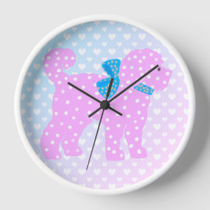 Horloge Doodle Chien bébé Jeune fille