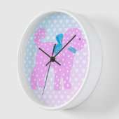 Horloge Doodle Chien bébé Jeune fille (Angle)