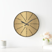 Horloge dorée de sobriété avec slogans Clean & Sob (Maison)