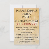 Horloge dorée Perles Gentelmen Invitation (Dos)