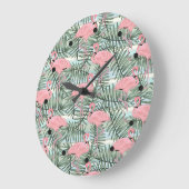 Horloge Dorm Avec Flamants roses Roses Mignons Feu (Angle)