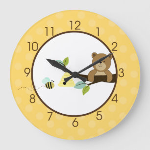 Horloge d'ours et d'abeille
