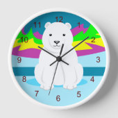 Horloge d'ours polaire mignonne (Recto)