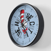 Horloge Dr Seuss | Chat dans l'art rond Casquette (Angle)