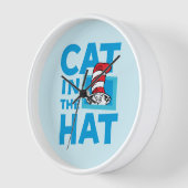 Horloge Dr Seuss | Chat dans le logo du Casquette (Angle)