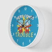 Horloge Dr. Seuss | Chose Un Chose Deux Les Ennuis Arriven (Angle)