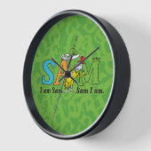 Horloge Dr. Seuss | Je suis Sam. Sam je suis. (Angle)