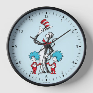 Horloge Dr. Seuss Le Chat Chapeauté, Chose Un et Chose D