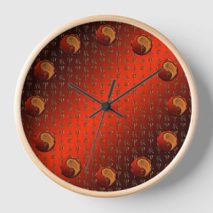 Horloge Dragon de bois