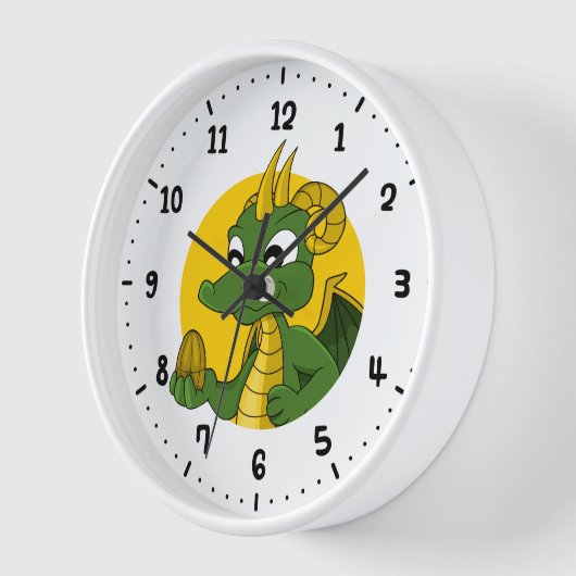 Horloge Dragon vert (Angle)