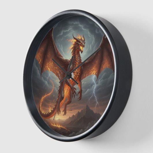 Horloge Dragon Wall Clock (Angle)