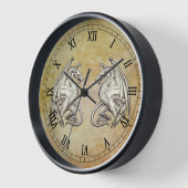 Horloge Dragons ailés (Angle)