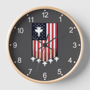 Horloge Drapeau Américain 4 juillet-65079