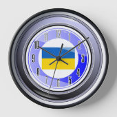 Horloge Drapeau bleu jaune de l'Ukraine  (Recto)