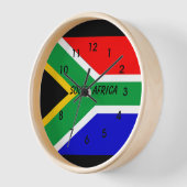 HORLOGE DRAPEAU D'AFRIQUE DU SUD (Angle)