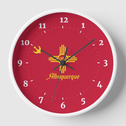 Horloge Drapeau d'Albuquerque, Nouveau-Mexique (Recto)