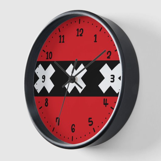 Horloge Drapeau d'Amsterdam, Pays-Bas (Angle)