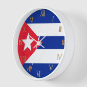 Horloge drapeau de Cuba (Angle)