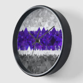Horloge Drapeau de fierté Boho Géométrique Mod Rétro Greyg (Angle)