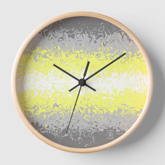 Horloge Drapeau de fierté demigenre abstrait ondulé psyché (Recto)