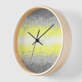 Horloge Drapeau de fierté demigenre abstrait ondulé psyché (Angle)