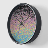 Horloge Drapeau de fierté polygender pixelisé funky tripan (Angle)