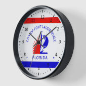 Horloge Drapeau de Fort Lauderdale, Floride (Angle)