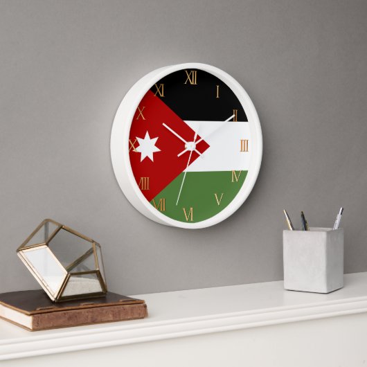 Horloge Drapeau de Jordanie (Bureau)