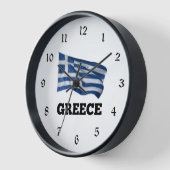 Horloge Drapeau de la Grèce (Angle)