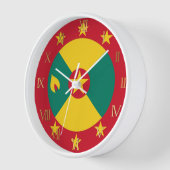 Horloge Drapeau de la Grenade (Angle)