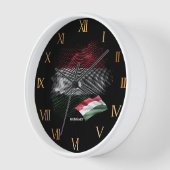 Horloge Drapeau de la Hongrie (Angle)