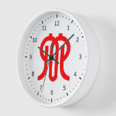 Horloge Drapeau de la préfecture de Kanagawa, Japon (Angle)