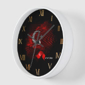 Horloge Drapeau de la Turquie (Angle)