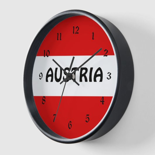 Horloge Drapeau de l'Autriche (Angle)