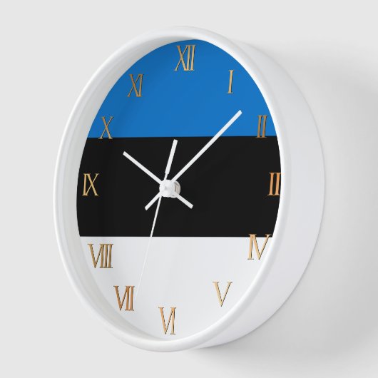 Horloge Drapeau de l'Estonie (Angle)