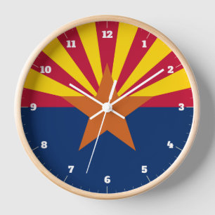 HORLOGE DRAPEAU DE L'ÉTAT D'ARIZONA