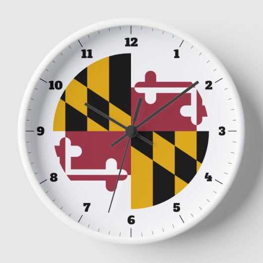 HORLOGE DRAPEAU DE L'ÉTAT DE MARYLAND (Recto)