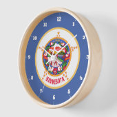HORLOGE DRAPEAU DE L'ÉTAT DE MINNESOTA (Angle)