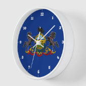HORLOGE DRAPEAU DE L'ÉTAT DE PENNSYLVANIE (Angle)