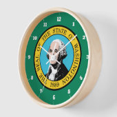 HORLOGE DRAPEAU DE L'ÉTAT DE WASHINGTON (Angle)